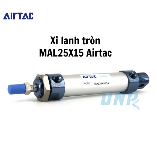 Xi lanh tròn MAL25X15 Airtac (Piston phi 25mm x hành trình 15mm)