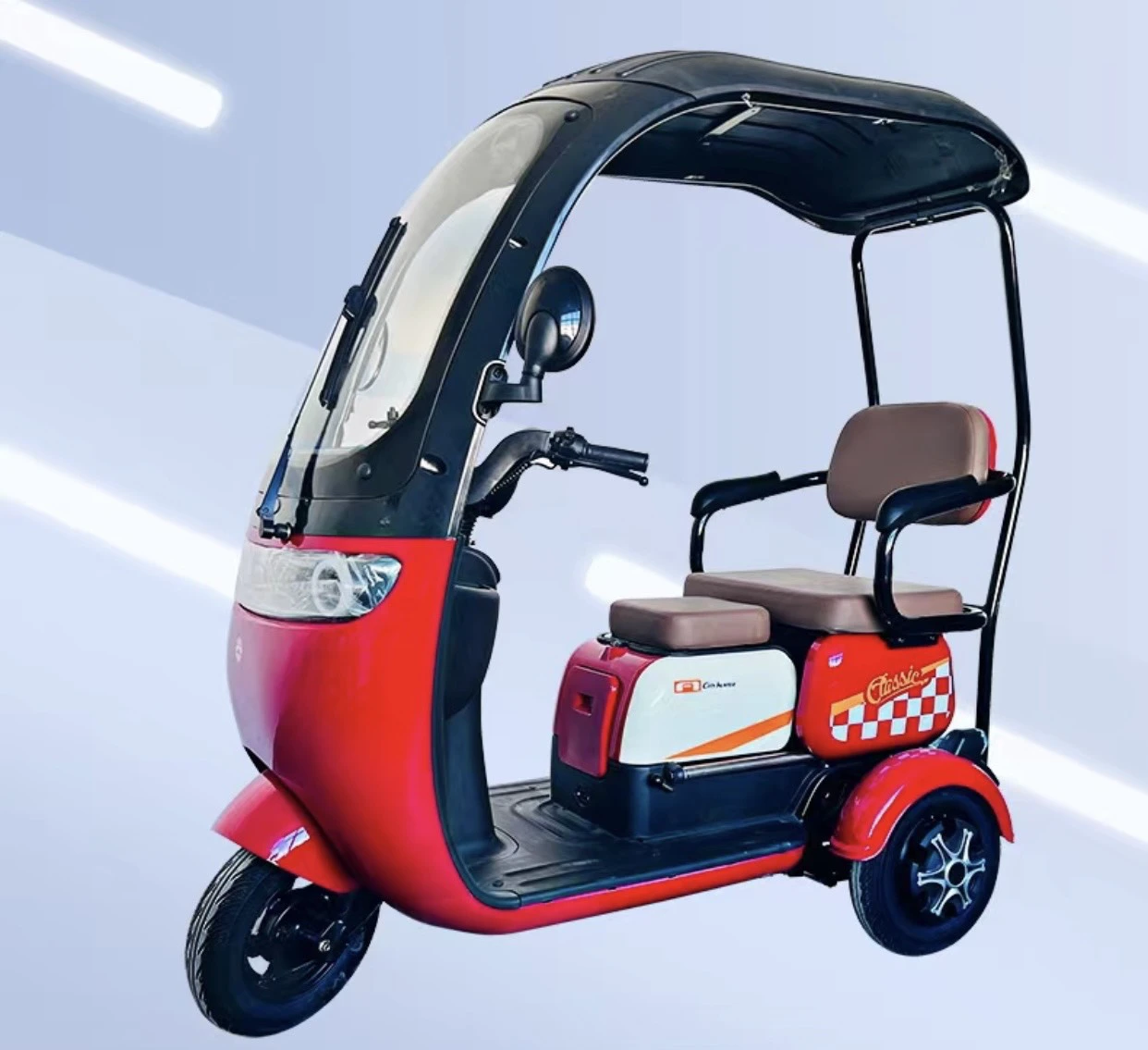 XE ĐIỆN BA BÁNH MÁI TRE