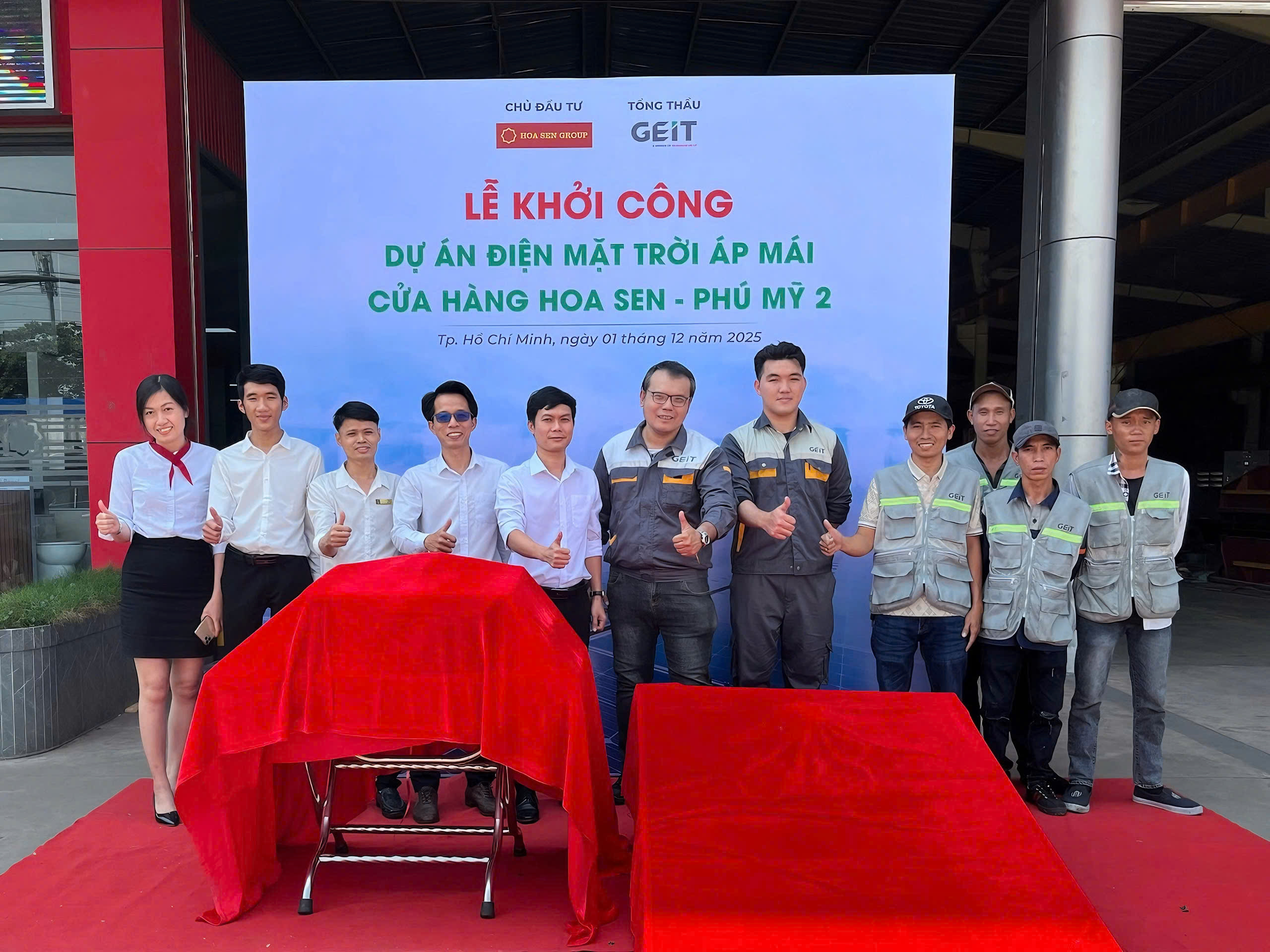 Điện mặt trời áp mái cửa hàng Hoa Sen Phú Mỹ 2 - TP Hồ Chí Minh