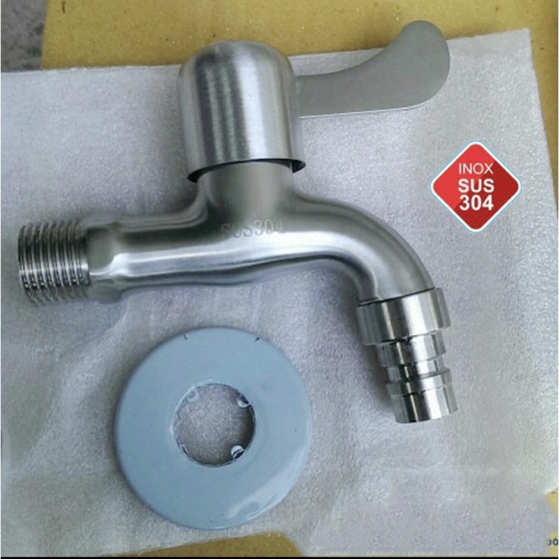 Vòi Hồ Xả Nước Inox 304 Có Khớp Nối Đầu Vòi Dễ Dàng Tháo Gắn Đường Ống Cao Cấp