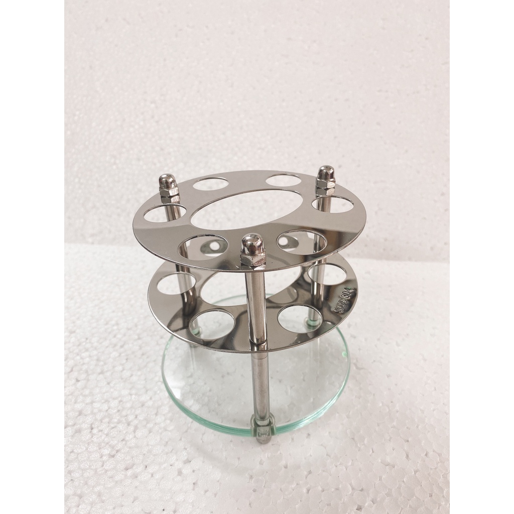 Kệ Để Bàn Chải, Kem Đánh Răng Pioneer Đế Kính Inox 304 Cao Cấp
