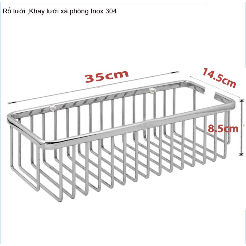 Kệ Để Xà Bông 1 Tầng Phòng Tắm Inox 304, Hàng Đúc Đặc Inox 304 - Kệ Để Gia Vị Inox 304 - Mã SP: TP6225