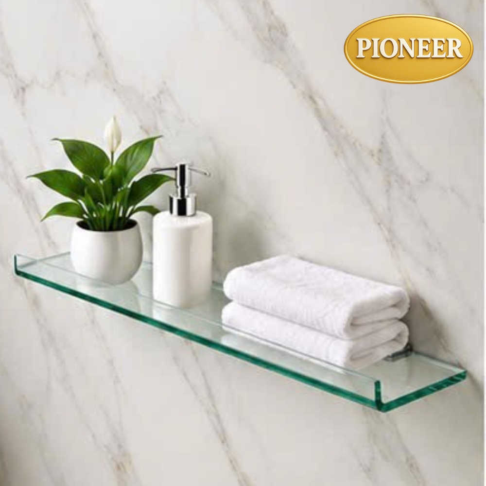 Kệ kính uốn cong Pioneer Inox 304 cao cấp trong phòng tắm - Mã TP:40