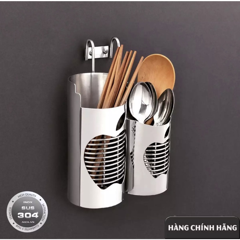 Ống Đũa Tròn Hình Táo INOX 304 ( Đơn - Đôi )  - Ống Đựng Đũa Muỗng - Mã SP: PE402