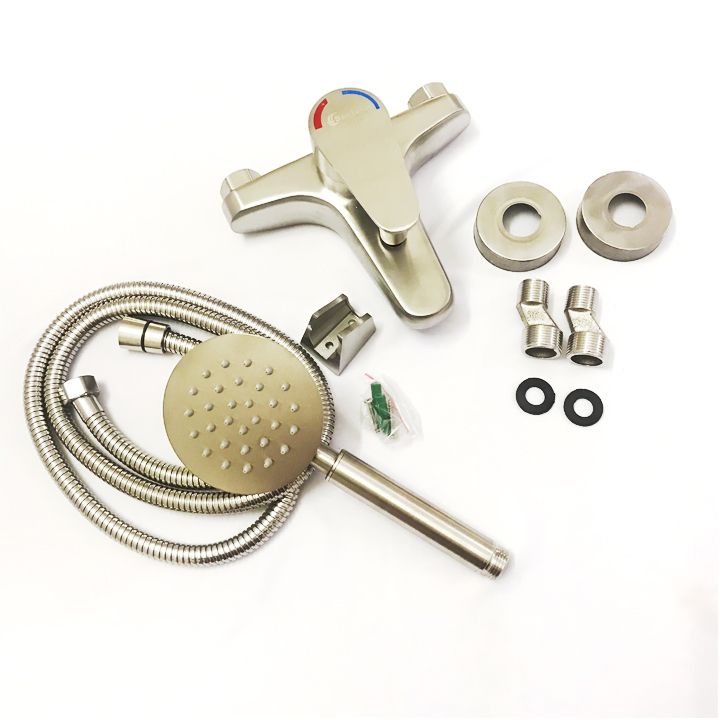 Bộ Củ Sen Tắm Nóng Lạnh Inox 304 Cao Cấp Đầy Đủ Phụ Kiện Tay Sen Và Dây Sen Inox