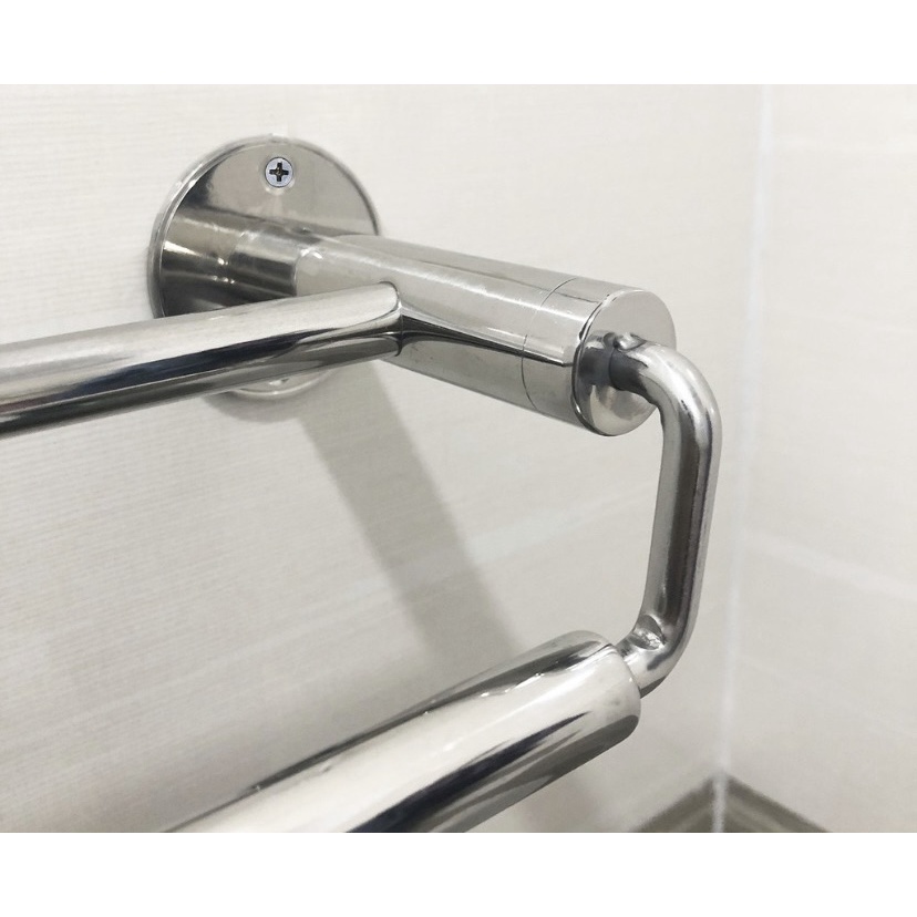 Thanh treo khăn lệch INOX 201, INOX 304 - Máng khăn đơn/đôi - Vắt khăn nhà tắm - Mã SP: MK303/MK304