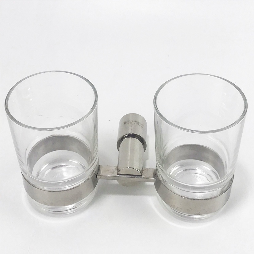 Kệ Để Ly Đôi Pioneer Inox 304 Nhà Tắm Cao Cấp Tặng Kèm 2 Ly Thái Lan  - Mã SP: TP6004