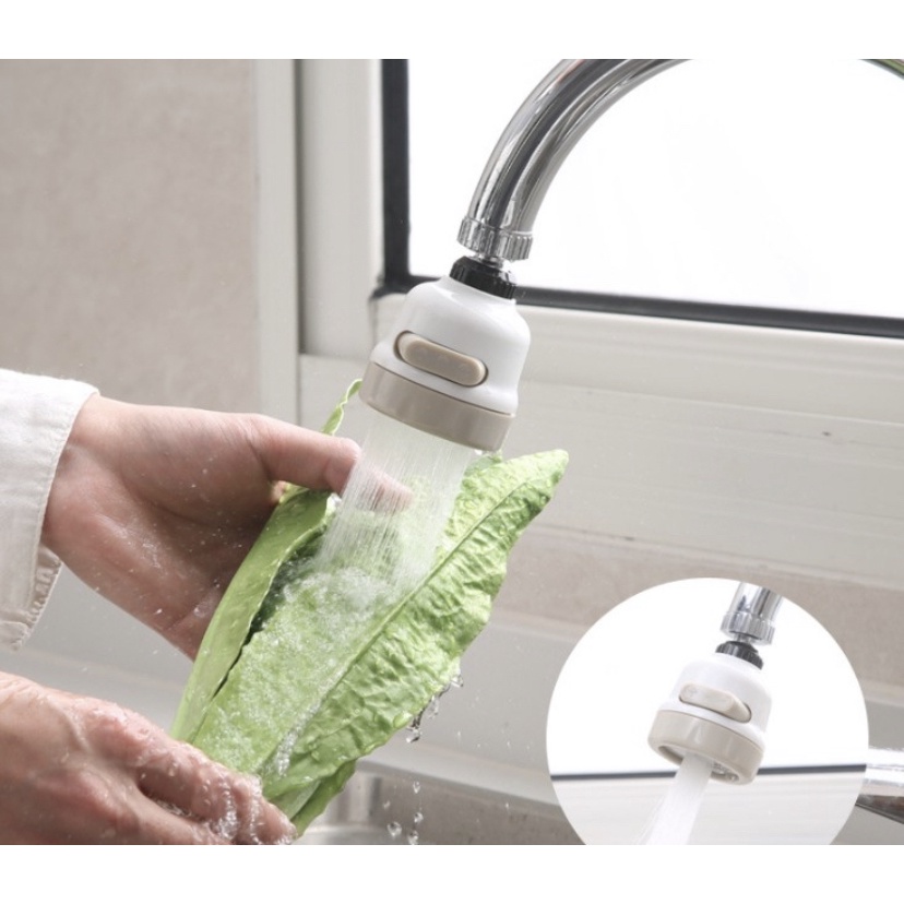 Đầu Vòi Nối Rửa Chén Bát Tăng Áp Tiện Lợi - 3 Chế Độ Phun - Xoay 360 Độ - Siêu Nhỏ Gọn