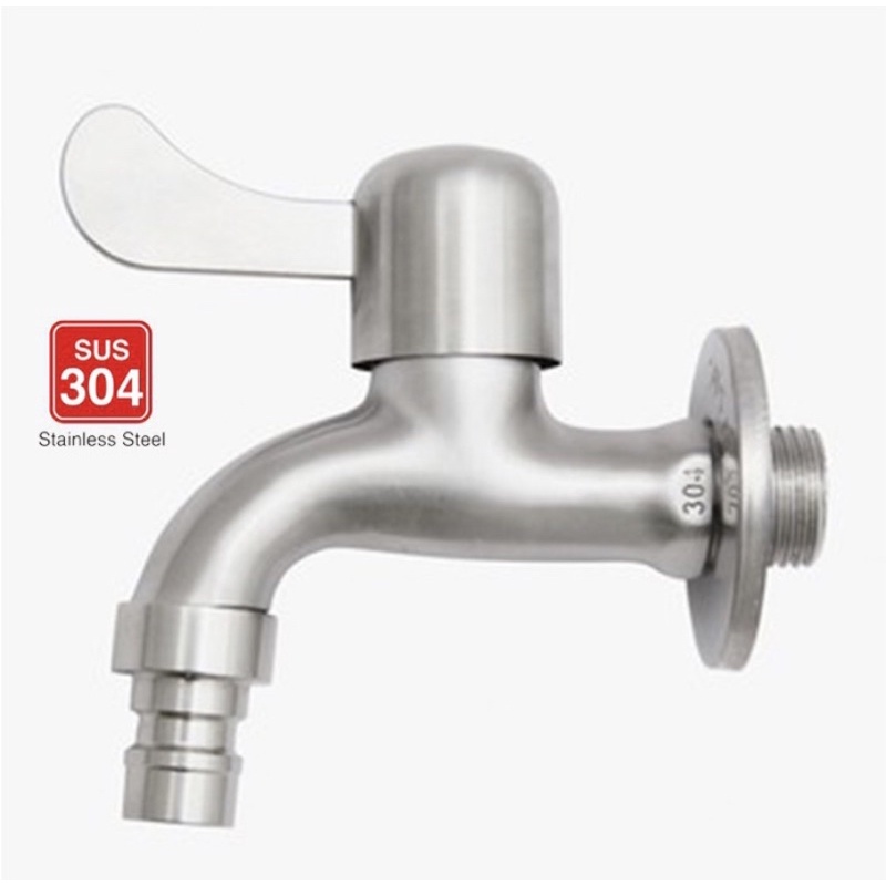 Vòi Hồ Xả Nước Inox 304 Có Khớp Nối Đầu Vòi Dễ Dàng Tháo Gắn Đường Ống Cao Cấp