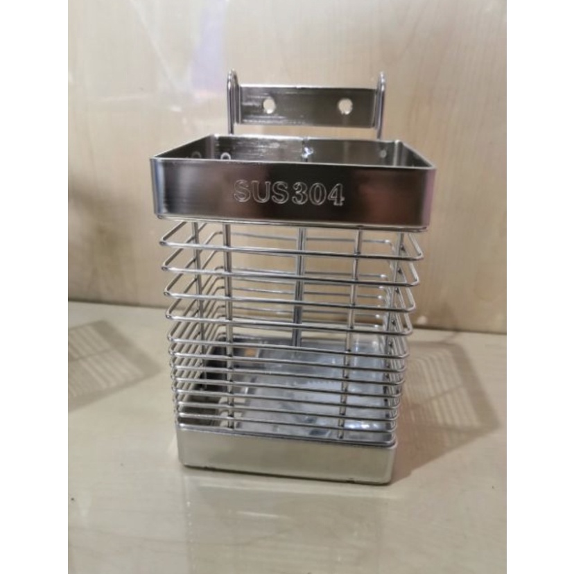 Ống Đựng Đũa Muỗng Vuông Dạng Lưới Inox 304 (1 Ngăn, 2 Ngăn, 3 Ngăn)