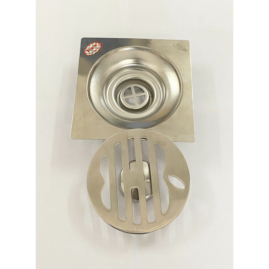 Phễu Thoát Sàn Hoa Văn Táo Hàng Đúc Inox 304 Pioneer - Hố Ga Chống Hôi Inox 304 - Mã SP: PE354