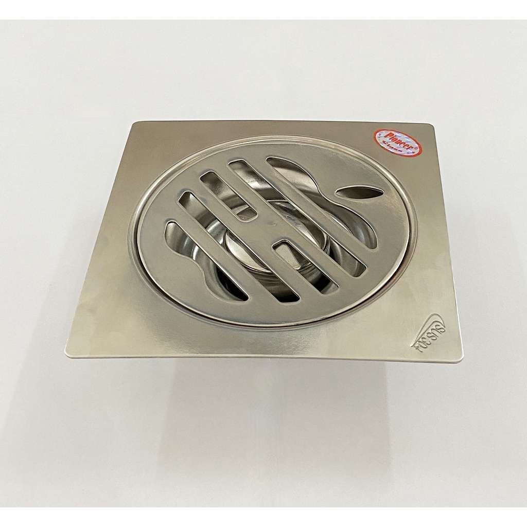 Phễu Thoát Sàn Hoa Văn Táo Hàng Đúc Inox 304 Pioneer - Hố Ga Chống Hôi Inox 304 - Mã SP: PE354