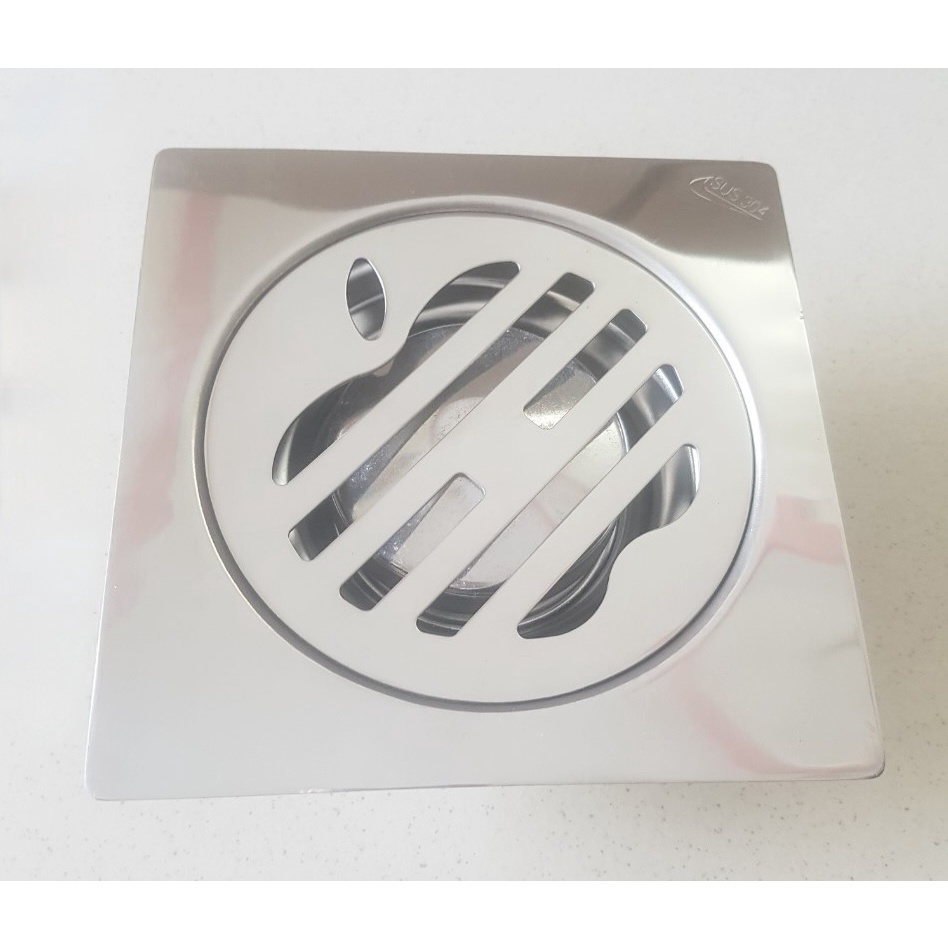 Phễu Thoát Sàn Hoa Văn Táo Hàng Đúc Inox 304 Pioneer - Hố Ga Chống Hôi Inox 304 - Mã SP: PE354