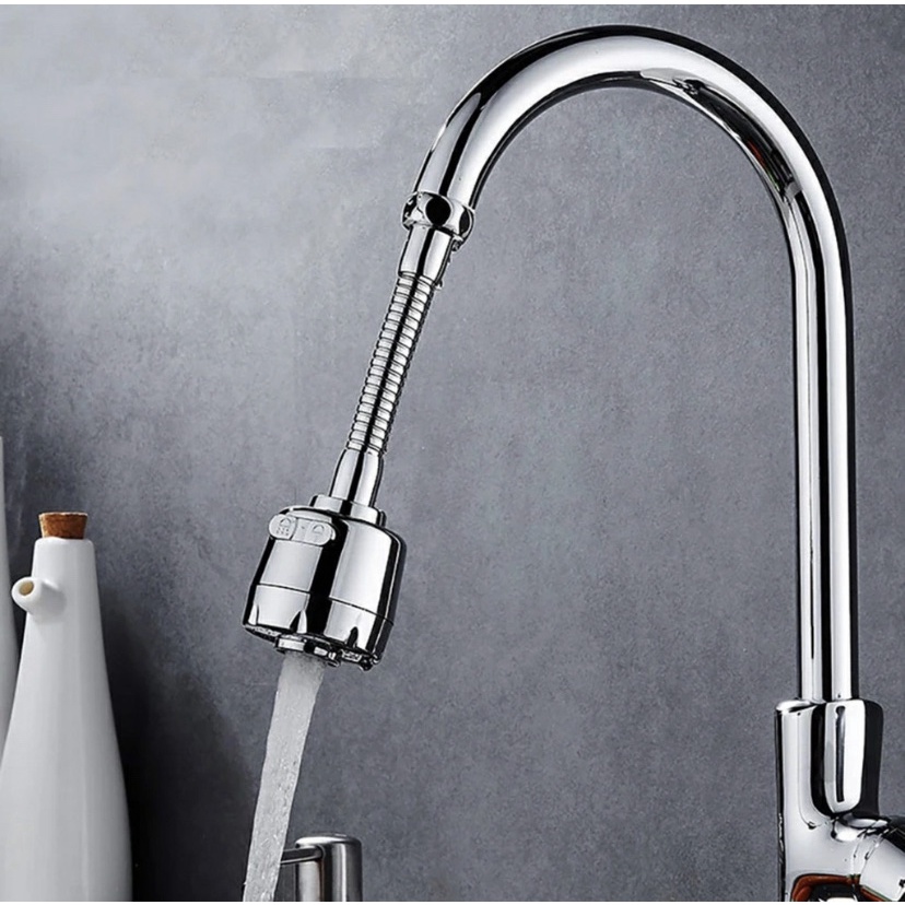 Đầu Vòi Tăng Áp Cao Cấp - Dây Nối Đầu Vòi Nước Tăng Áp- 2 Chế Độ Phun - Kéo Dài - Xoay 360 Độ