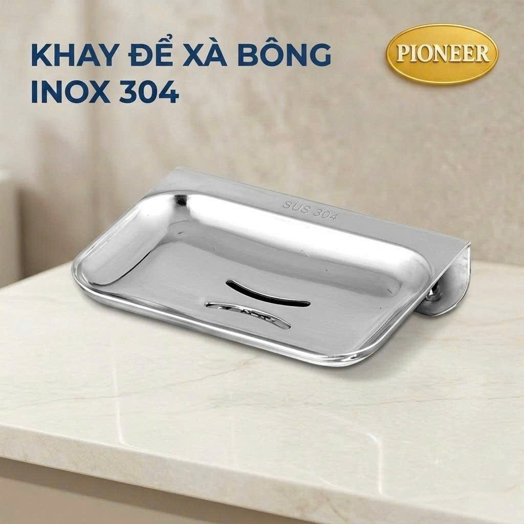 Kệ đụng xà phòng Pioneer Inox 304 trong phòng tắm, Mã PE:315
