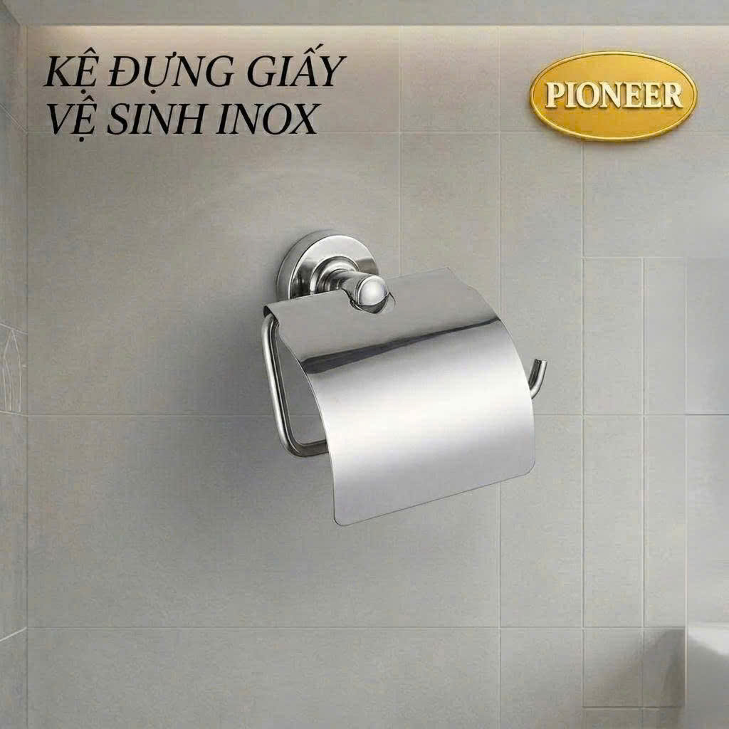 Kệ đựng giấy vệ sinh Pioneer Inox 201 trong phòng tắm, Mã PE:9004