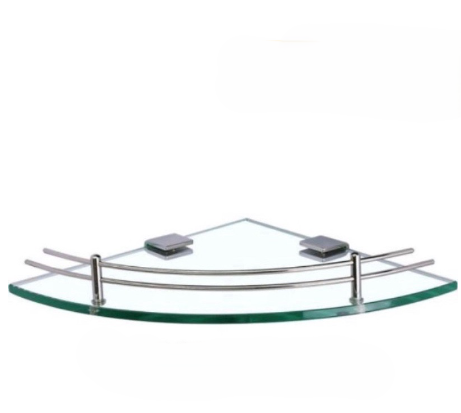 Kệ Góc Kính Inox 304 Pioneer Nhà Tắm Cao Cấp, Kích Thước: (25 x 25) Cm - Mã TP22