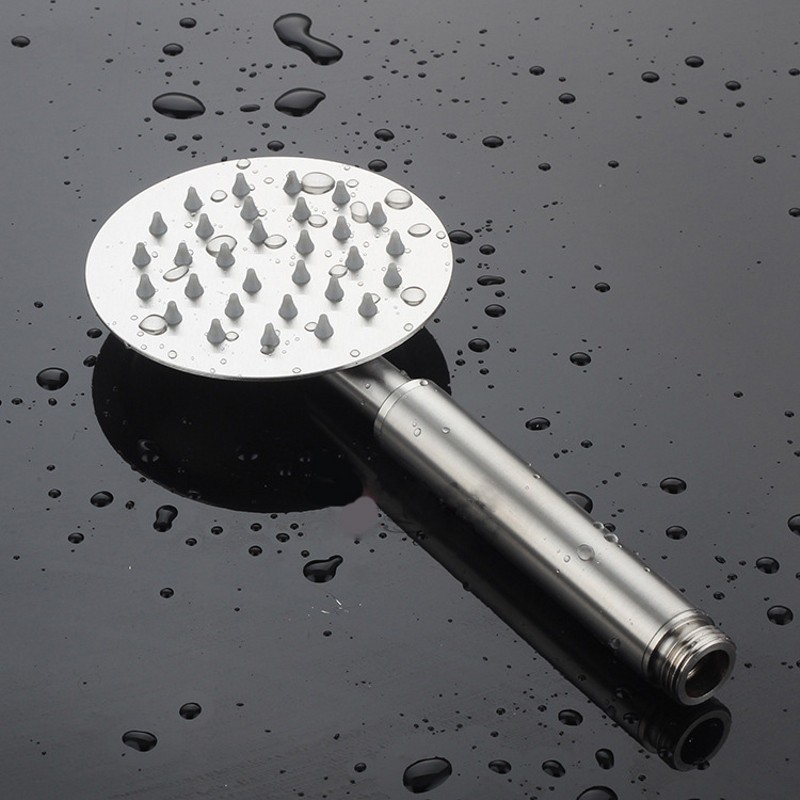 Vòi Sen Tắm Tăng Áp Tay Mặt Tròn Dẹp Inox 304 Phù Hợp Với Mọi Nhà