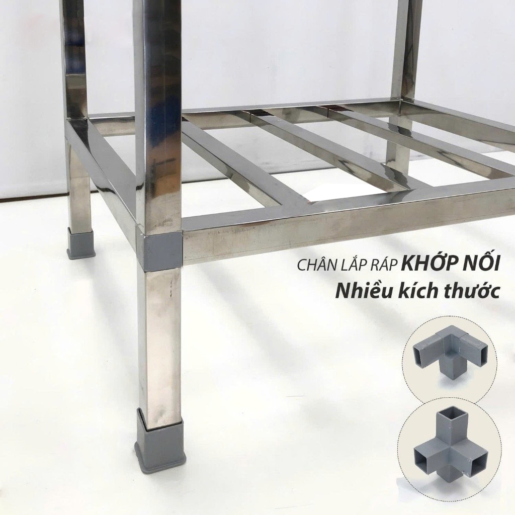 Chân để chậu rửa bát Inox có khung tháo lắp tiện lợi nhiều kích thước