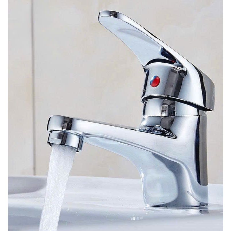 Vòi Lavabo Lạnh Gật Gù Đồng Thau Xi Bóng Cao Cấp Bồn Chậu Rửa Mặt