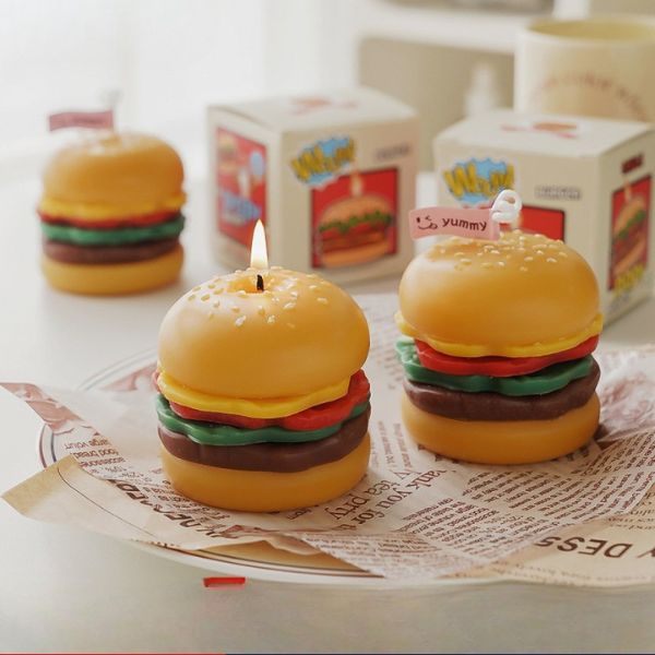 [ Set 5 Hộp ] Nến Thơm Hamburger [ Mùi Cà Phê Sữa ] - 922405