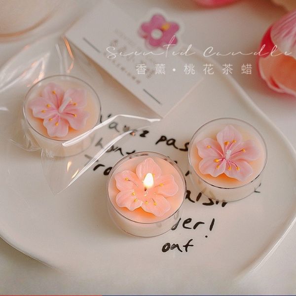 [ Set 10 Cái ] Nến Thơm Hoa Mini [ Mùi Ô Long Đào Trắng ] - 922478
