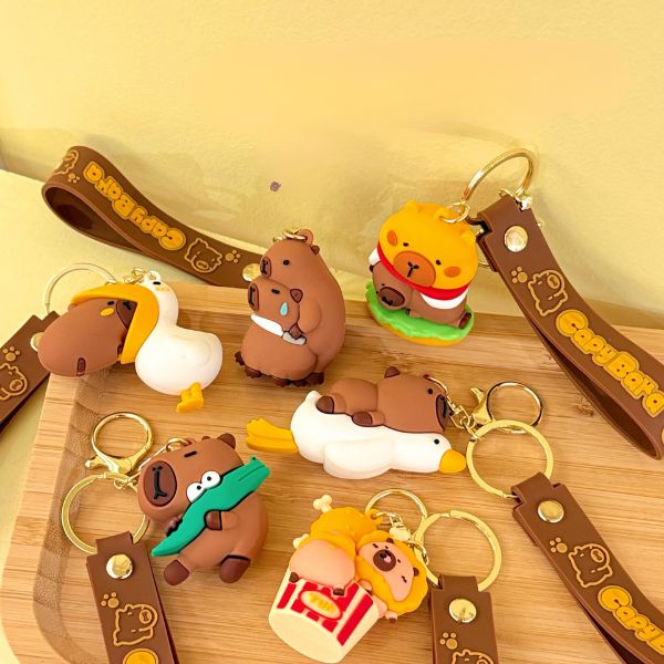 [ Set 12 Cái ] Móc Khóa Nhựa Dẽo Capybara - 922549