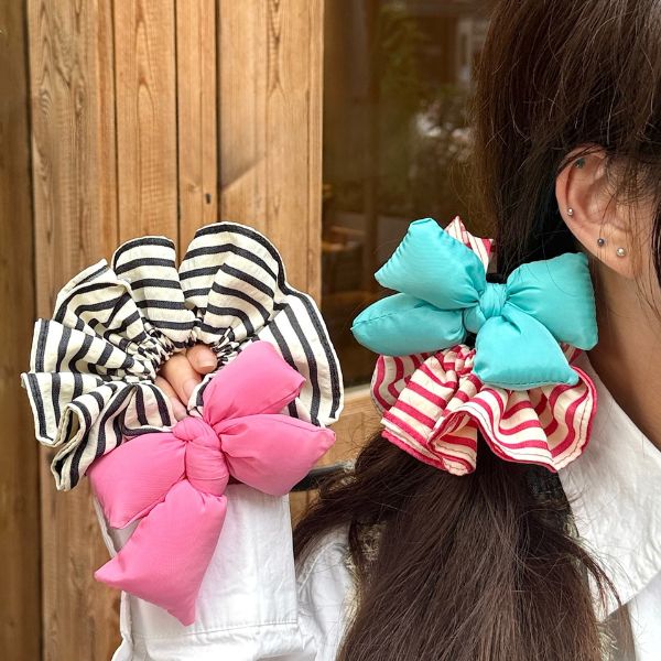 [ Set 8 Cái ] Cột Tóc Scrunchies Nơ - 922653