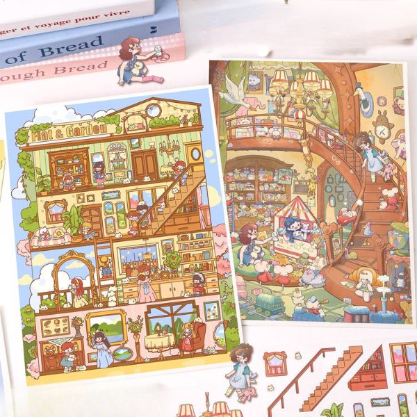[ Set 10 Bộ ] Sticker Trang Trí 3D [ 21 x 28cm ] - 922801