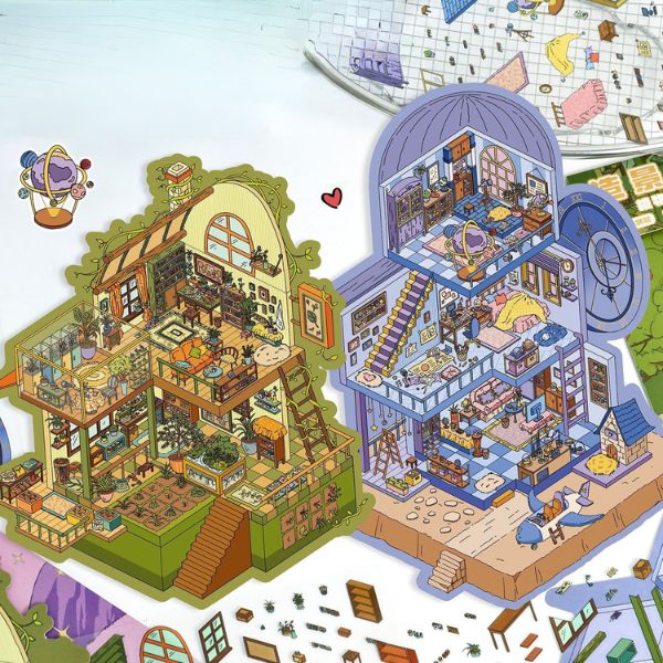 [ Set 10 Bộ ] Sticker Trang Trí 3D [ 20 x 26cm ] - 922810