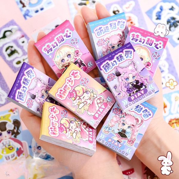 [ Set 12 Quyển ] Sticker Trang Trí Nhân Vật Mini - 922815