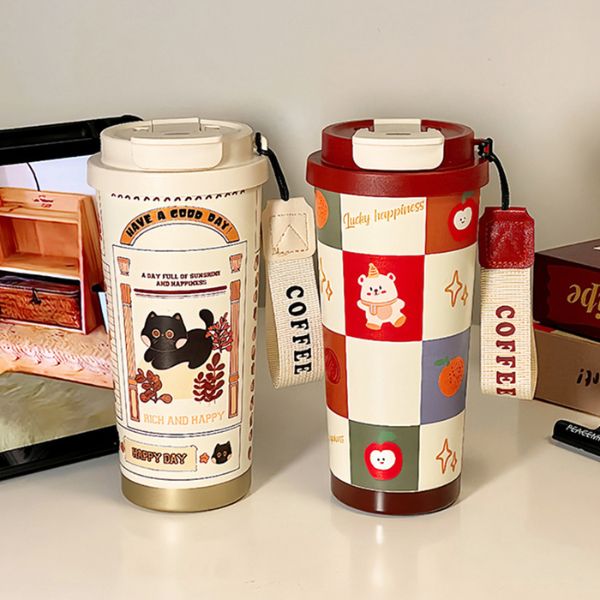 [ Set 2 Cái ] Bình Giữ Nhiệt [ 500ml - Inox 316 - Kèm Dây Coffee ] - 922970