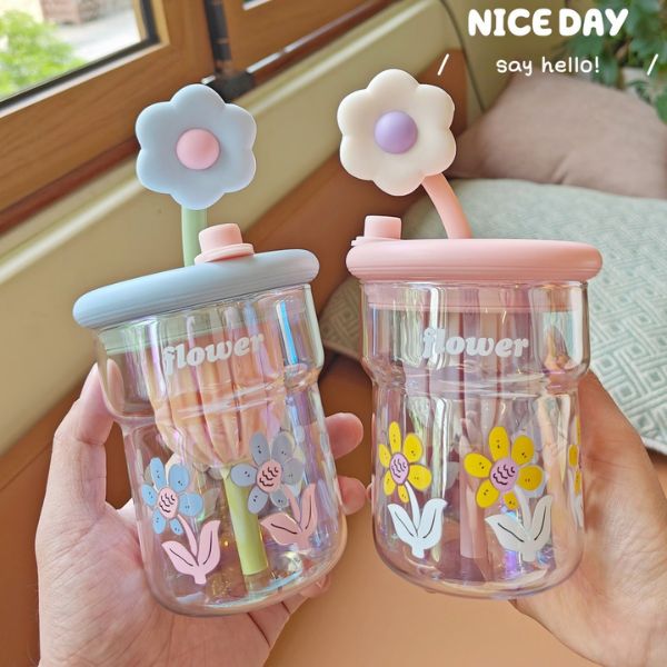 [ Set 2 Cái ] Bình Nước Thủy Tinh Borosilicate Cao Cấp Chịu Nhiệt Cao [ 500ml ] - 922972