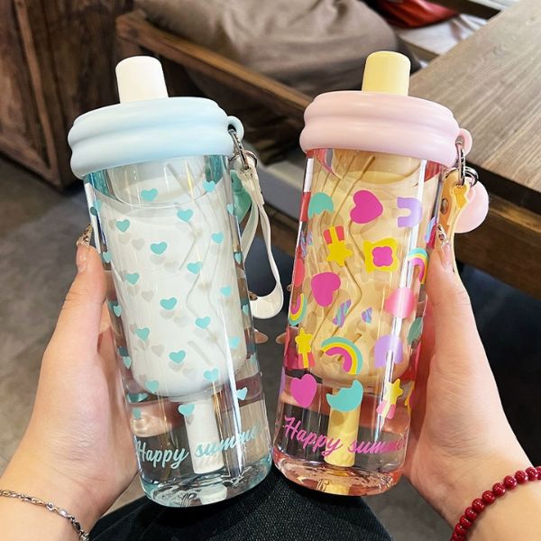 [ Set 2 Cái ] Bình Nước [ 650ml - Kèm Móc Treo ] - 922987