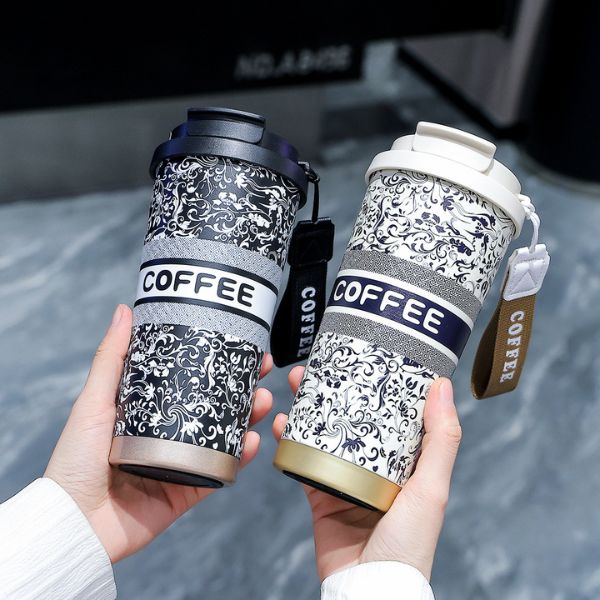 [ Set 2 Cái ] Bình Giữ Nhiệt ( 500ml - Inox 316 - Kèm Dây Coffee ) - 922208