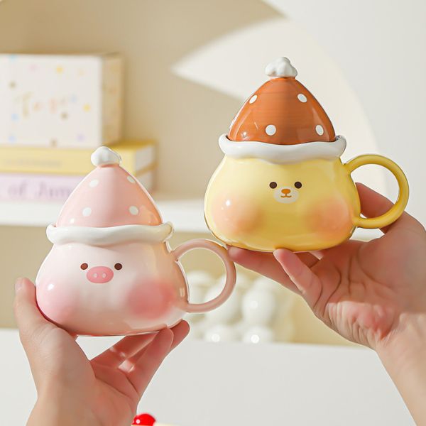 [ Set 2 Cái ] Ly Cốc Sứ [ Không Kèm Muỗng - Hộp Màu ] - 932262