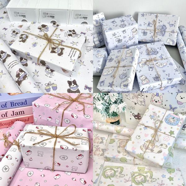 [ Set 12 Xấp ] Giấy Gói Quà [ Mix 4 Mẫu - Size 50*70 - 1 Cuộn 6 Tờ ] - 934694