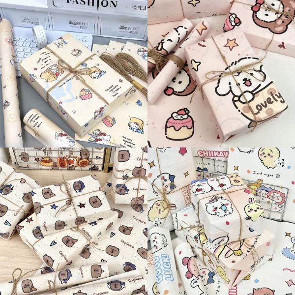 [ Set 12 Xấp ] Giấy Gói Quà [ Mix 4 Mẫu - Size 50*70 - 1 Cuộn 6 Tờ ] - 934697
