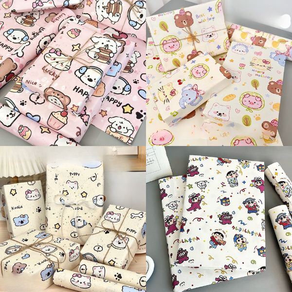[ Set 12 Xấp ] Giấy Gói Quà [ Mix 4 Mẫu - Size 50*70 - 1 Cuộn 6 Tờ ] - 934699
