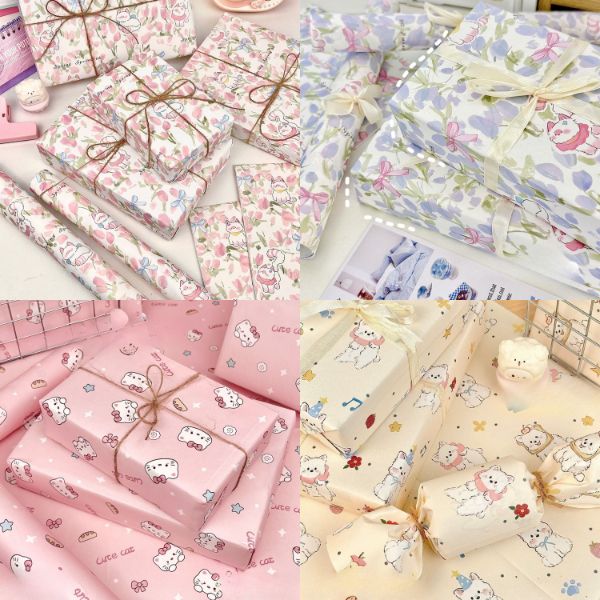 [ Set 12 Xấp ] Giấy Gói Quà [ Mix 4 Mẫu - Size 50*70 - 1 Cuộn 6 Tờ ] - 934700