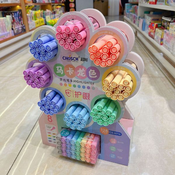 [ Set 128 Cây ] Bút Huỳnh Quang Graffiti Macaron [ 8 Màu - Kèm Kệ ] - 935170