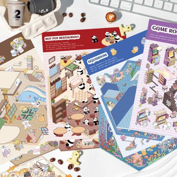 [ Set 10 Túi ] Sticker Trang Trí 3D [ 36 Mẫu ] - 935193
