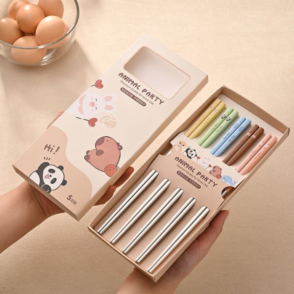 [ Set 2 Hộp ] Đũa Inox 316 [ 1 Hộp 5 Đôi ] - 935225