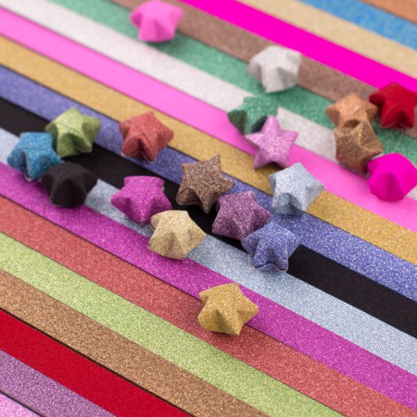 [ Set 30 Xấp ] Giấy Gấp Sao Kim Tuyến [ 24CM - 100 Tờ ] - 20579