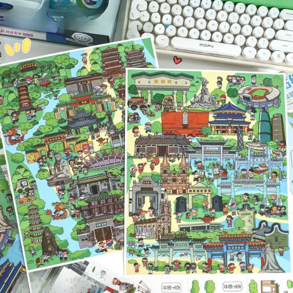 [ Set 5 Bộ ] Sticker Trang Trí 3D [ 37*26.3cm ] - 96258