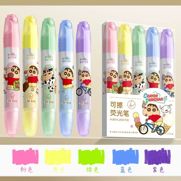 [ Set 10 Hộp ] Bút Dạ Quang 2 Đầu Xoá Được [ Hộp 5 Cây ] - 96763