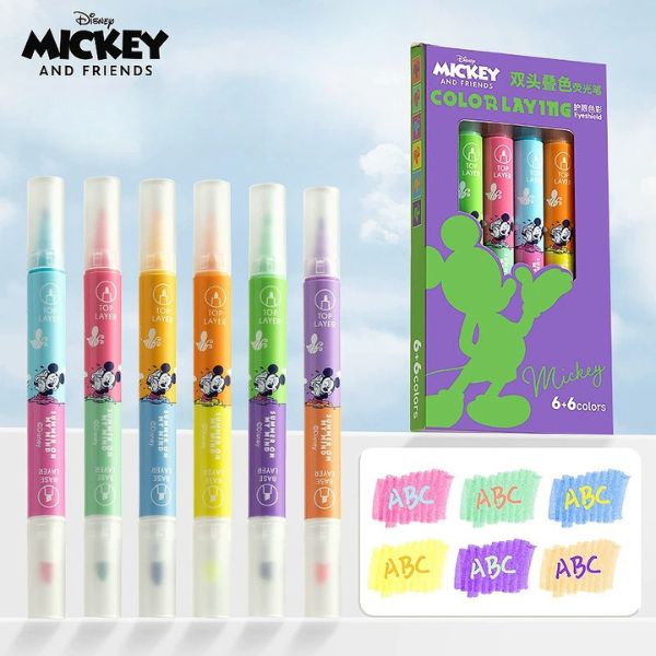 [ Set 10 Hộp ] Bút Dạ Quang 2 Đầu [ Hộp 6 Cây ] - 96768