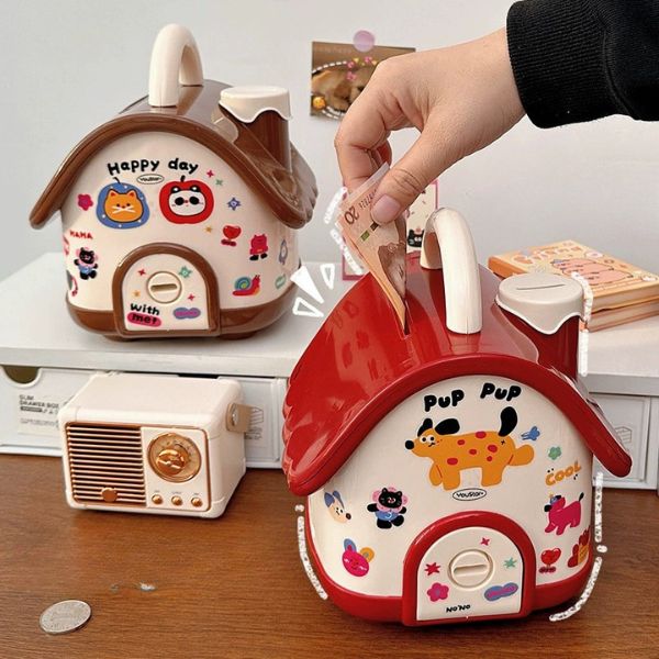 [ Set 2 Cái ] Hộp Tiết Kiệm [ 20*17*16cm - Tặng Sticker ] - 16227