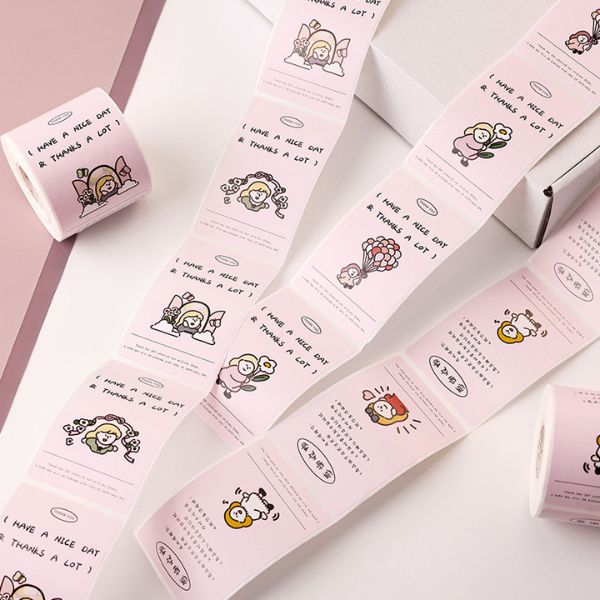 [ Set 6 Cuộn ] Sticker [ Cuộn 200 Tem ] - 16517