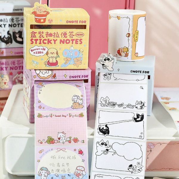 [ Set 4 Hộp ] Giấy Note Cuộn [ 128 Tem ] - 16705